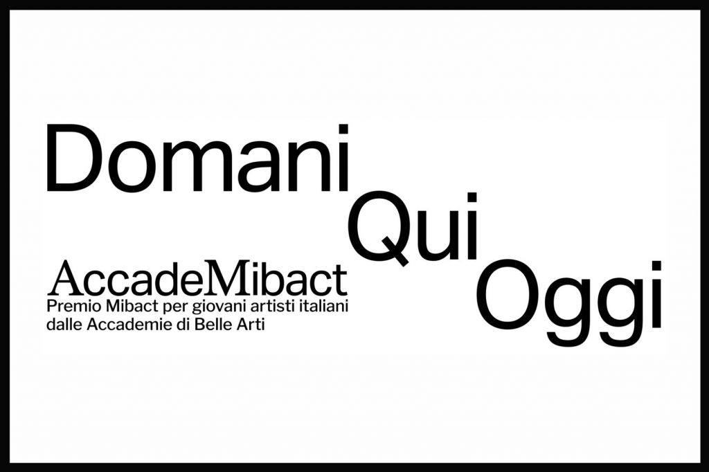 Immagine grafica per la mostra "Domani Qui Oggi" a Roma