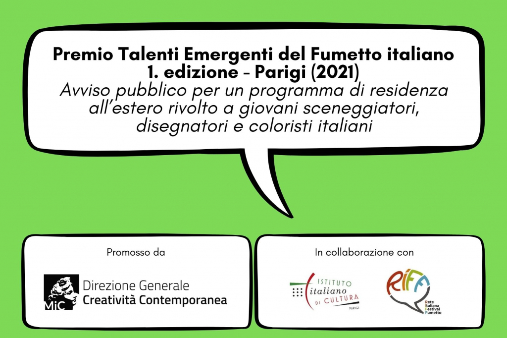 Immagine grafica per il Premio Talenti Emergenti del Fumetto Italiano