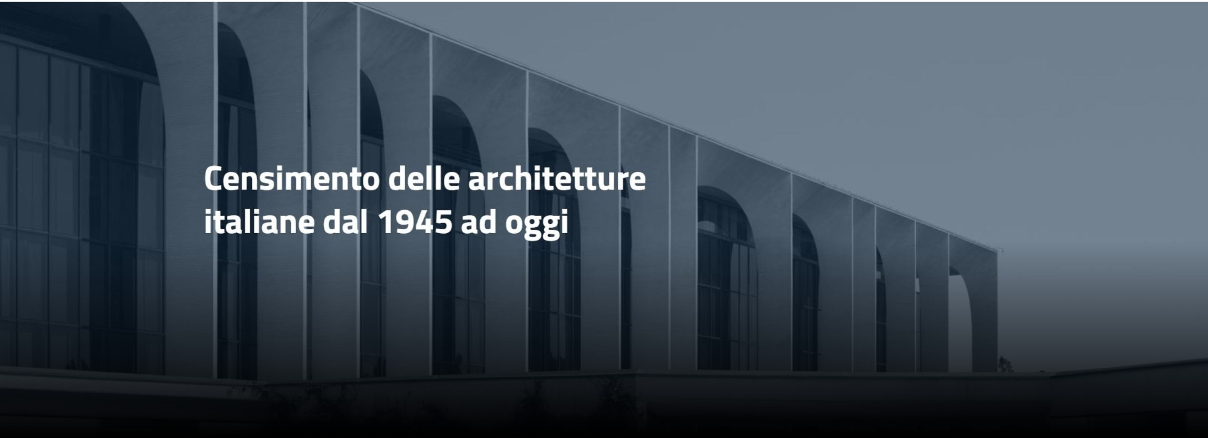 Immagine grafica per la piattaforma del Censimento delle architetture italiane dal 1945 ad oggi