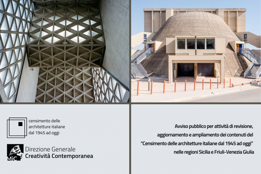 Immagine grafica per l'avviso pubblico "Censimento Architetture in Sicilia e Friuli Venezia Giulia"